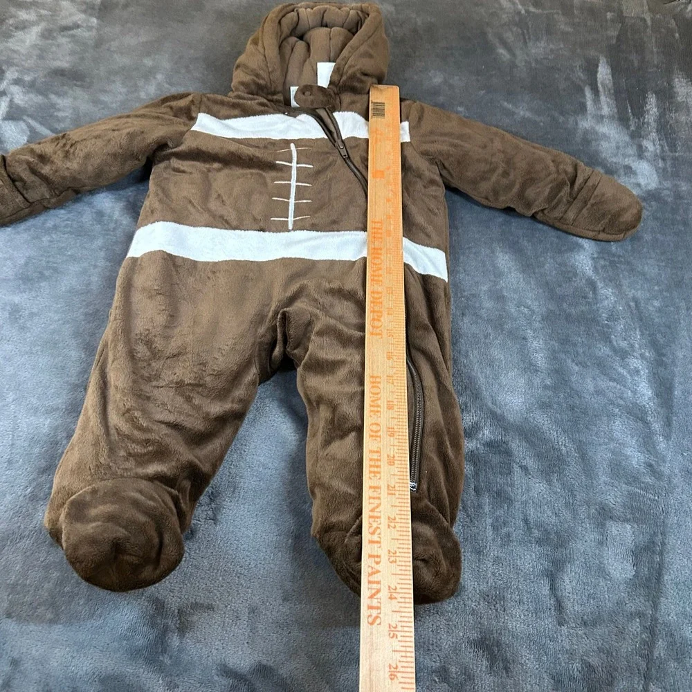 Koala Baby Brown Football Plush Costume Jumpsuit Hooded‎ One Piece
